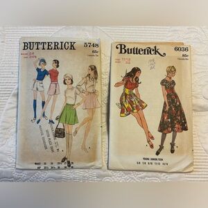 Vintage Butterick patterns - used, cut